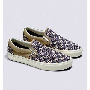 Vans Classic Slip On Size 5.5 Geo Trek Olive, NEW